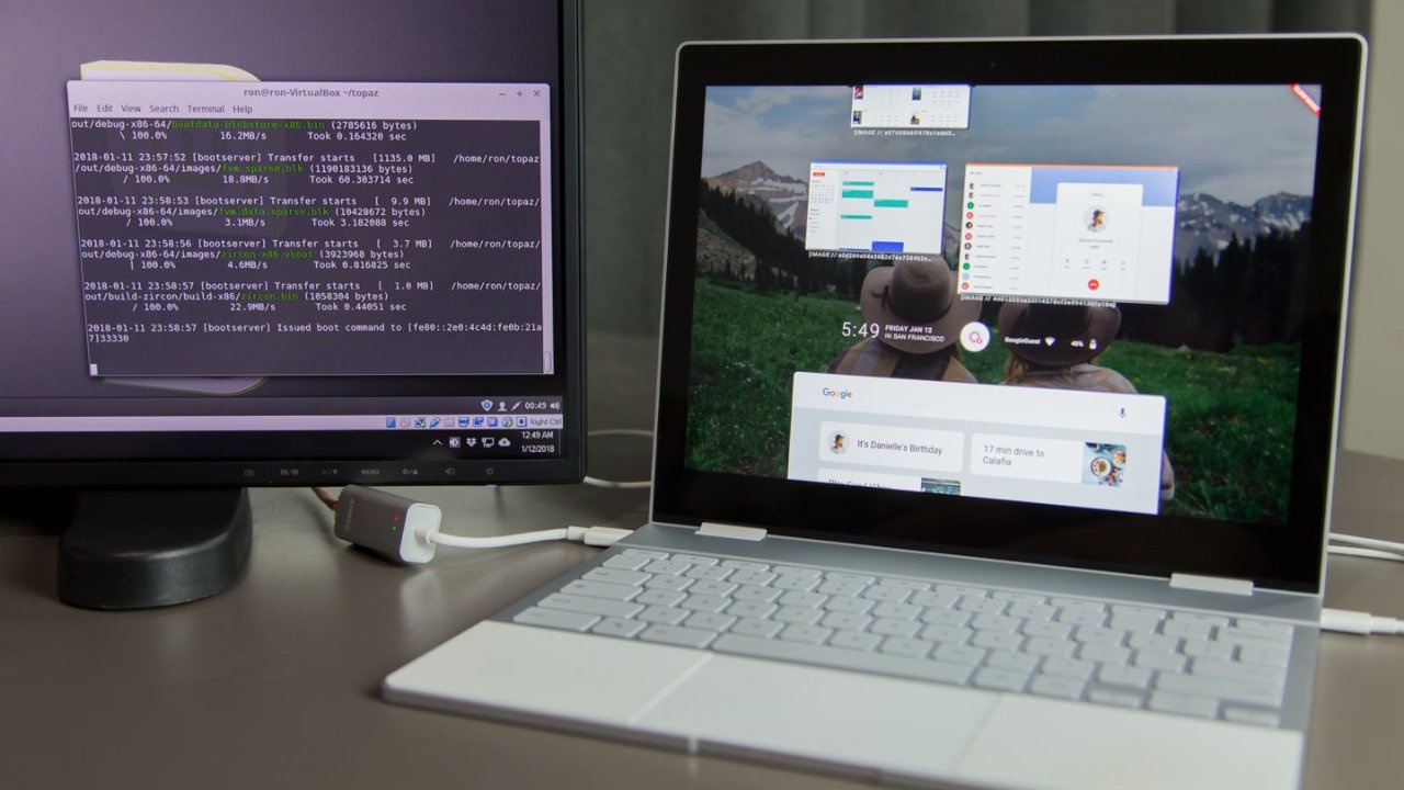 Hinh anh dau tien ve he dieu hanh Fuchsia moi cua Google hinh anh