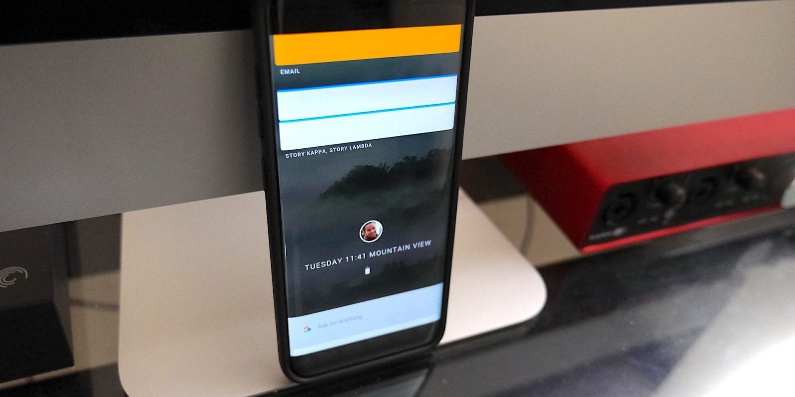 Giao dien he dieu hanh Fuchsia tren dien thoai hinh anh