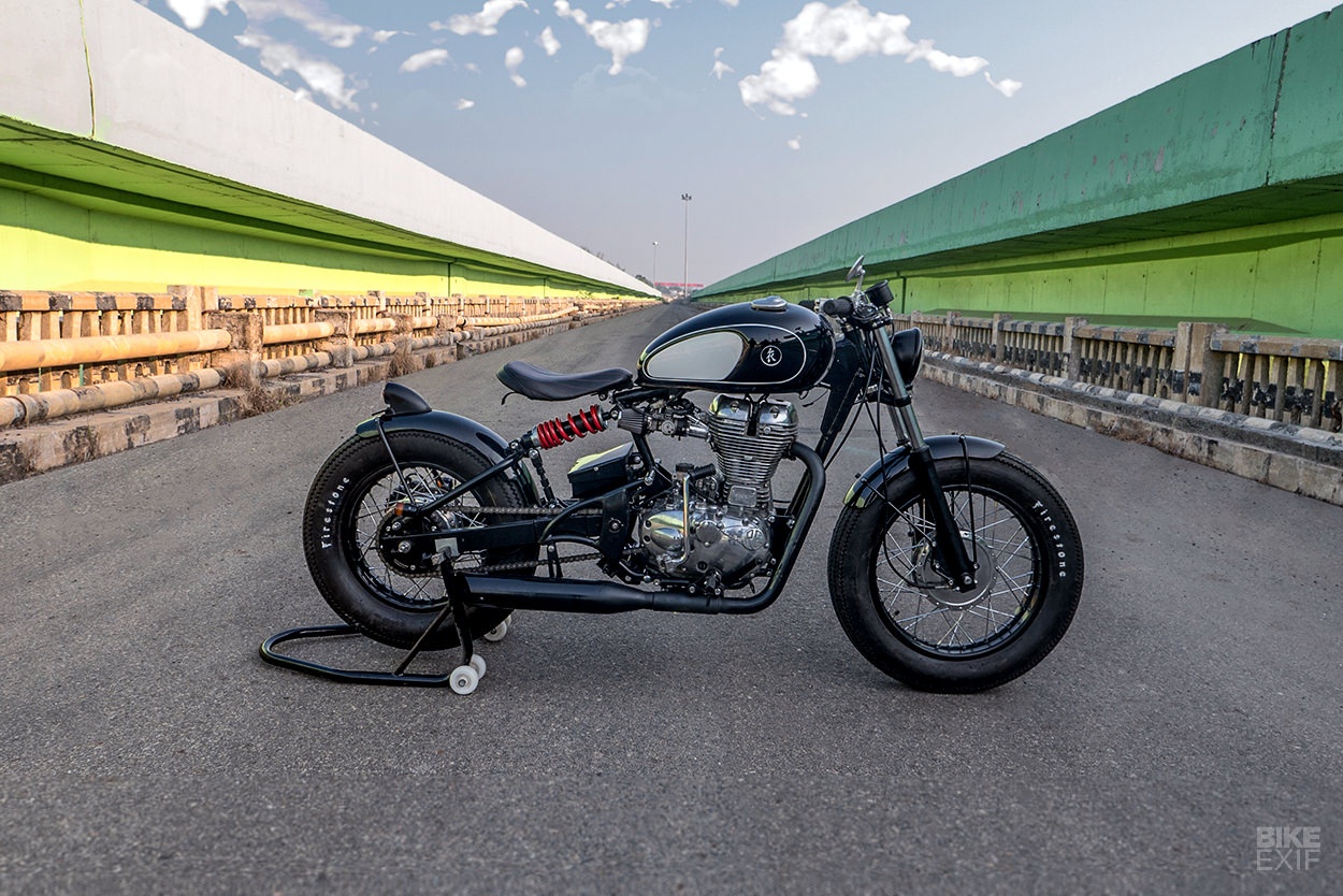 Royal Enfield 500 phong cach Bobber tu An Do anh 2
