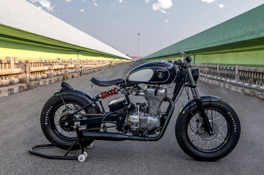 Ban do Royal Enfield 500 phong cach Bobber tu An Do hinh anh