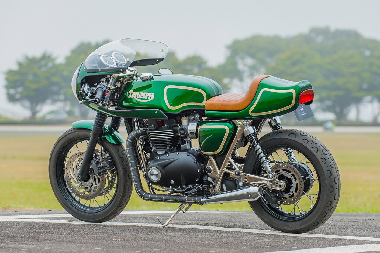 Xe do Triumph T120 Cafe racer anh 2