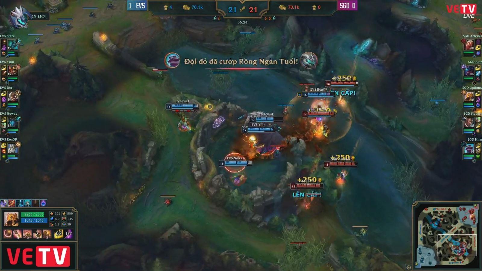 Playoff VCS EVOS va SGD anh 2