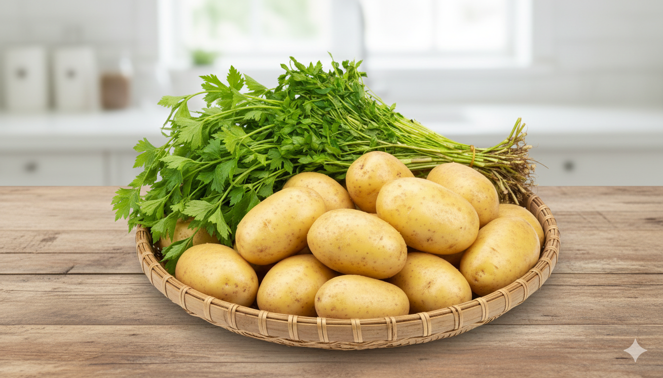 Canh khoai tay rau can anh 1