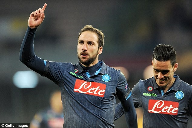 6. Gonzalo Higuain (Napoli): Tuyển thủ Argentina có kinh nghiệm thi đấu ở cấp độ cao nhất trong màu áo Real Madrid. Hiện tại ở độ tuổi 27, Higuain đang ở độ chín sự nghiệp và sẵn sàng tỏa sáng trong màu áo M.U. Mức giá 67 triệu bảng mà đội chủ sân San Paolo đưa ra có vẻ không hợp lý với một tiền đạo thường xuyên tịt ngòi trong những trận đấu quan trọng.