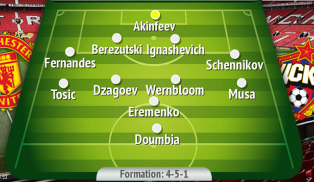 Trong khi đó, những vị khác CSKA cũng có sự phục vụ của đội hình mạnh nhất.