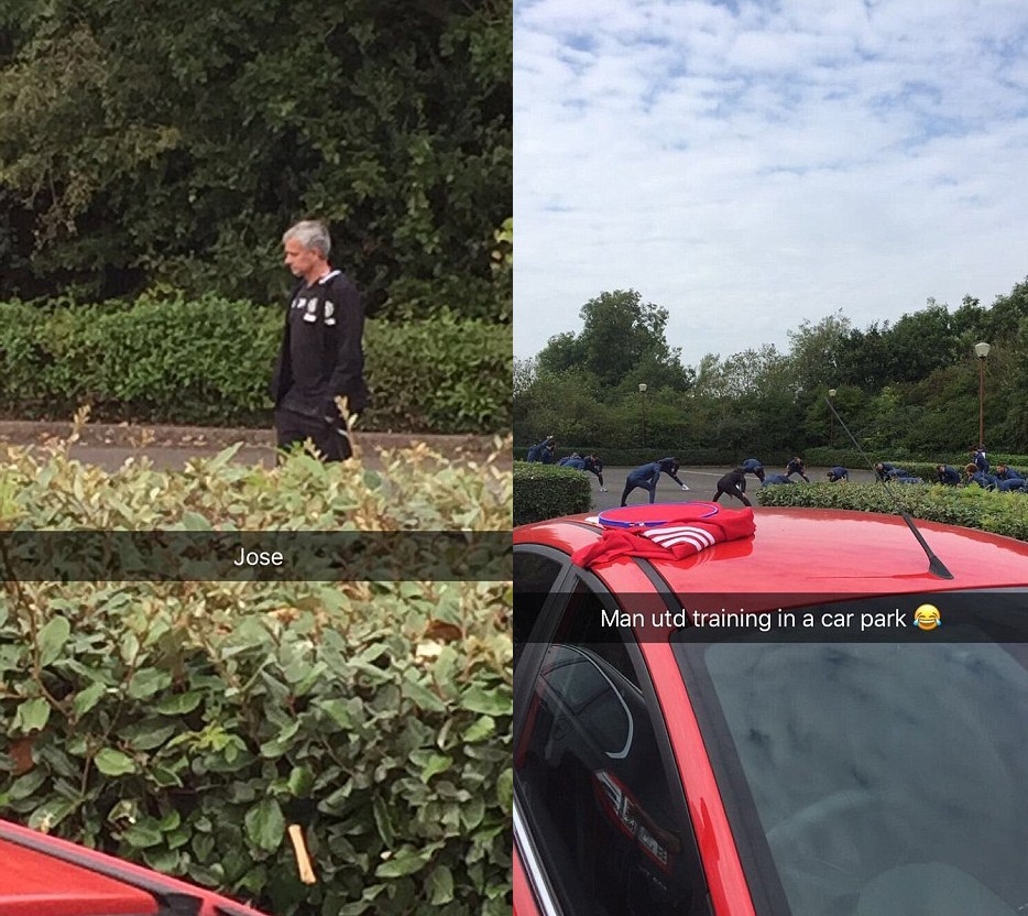 Dan sao MU tap o bai do xe anh 2