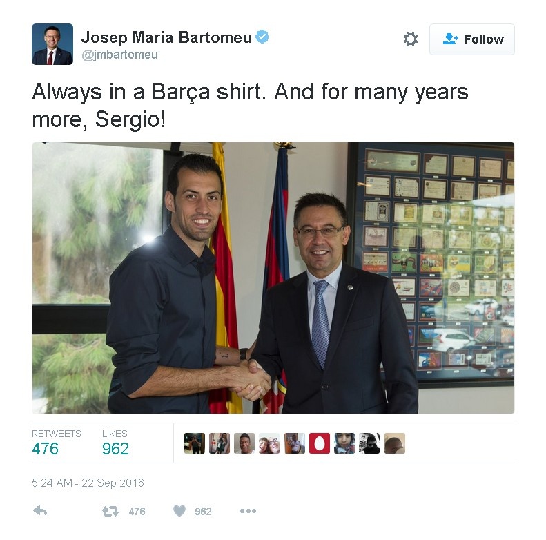 Busquets gia hạn hợp đồng với barca ảnh 1 Busquets gia han hop dong voi barca anh 1