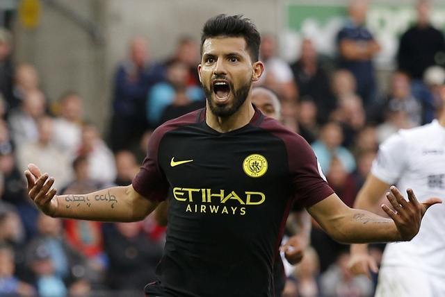Aguero lap cu dup, Man City nhe nhang vuot ai Swansea hinh anh