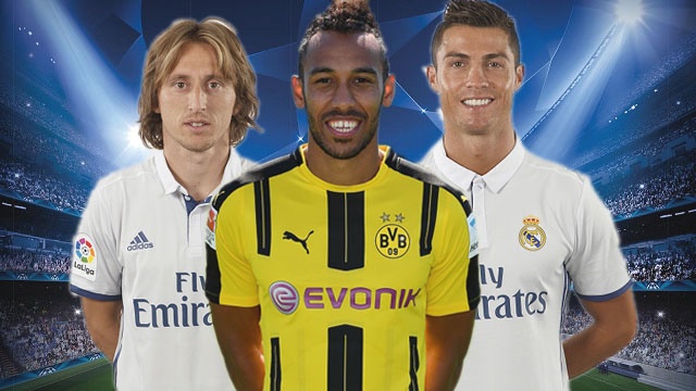 Aubameyang dan dau sieu doi hinh ket hop Dortmund - Real hinh anh