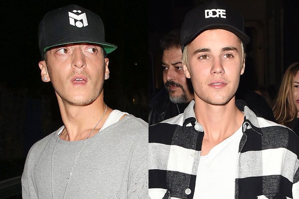 Mesut Ozil mung sinh nhat cung hop dem voi Justin Bieber hinh anh