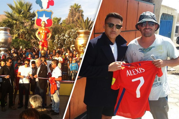 Alexis Sanchez duoc tac tuong o que nha hinh anh