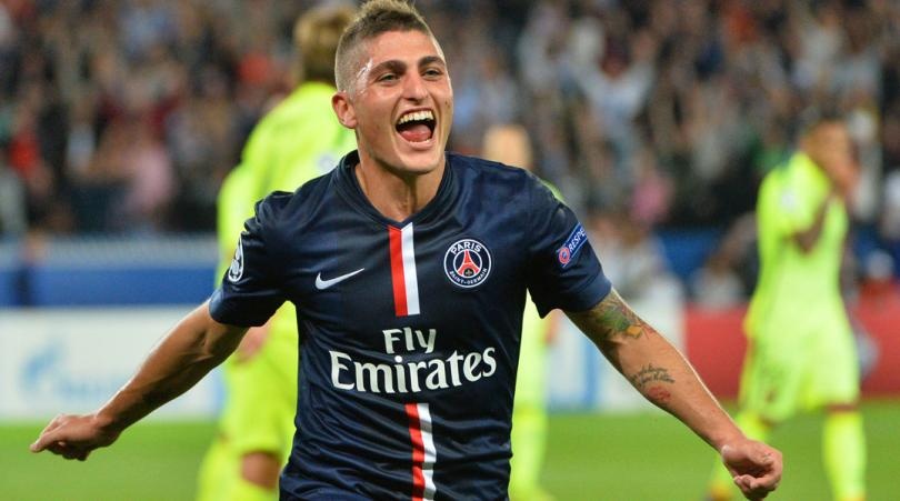 Tai nang cua Marco Verratti trong mau ao PSG hinh anh