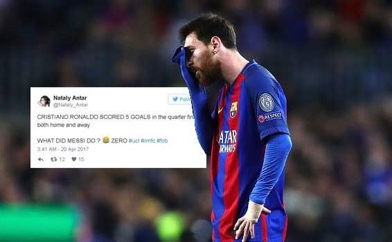 Fan Real ha he truoc su bat luc cua Messi hinh anh