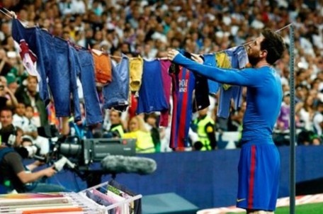 Anh che Messi bien Bernabeu thanh san vuon phoi quan ao hinh anh