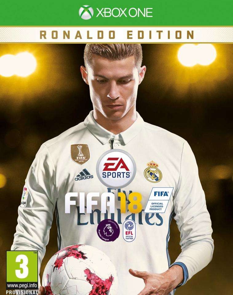 Ronaldo lan dau xuat hien tren bia dia game FIFA anh 1
