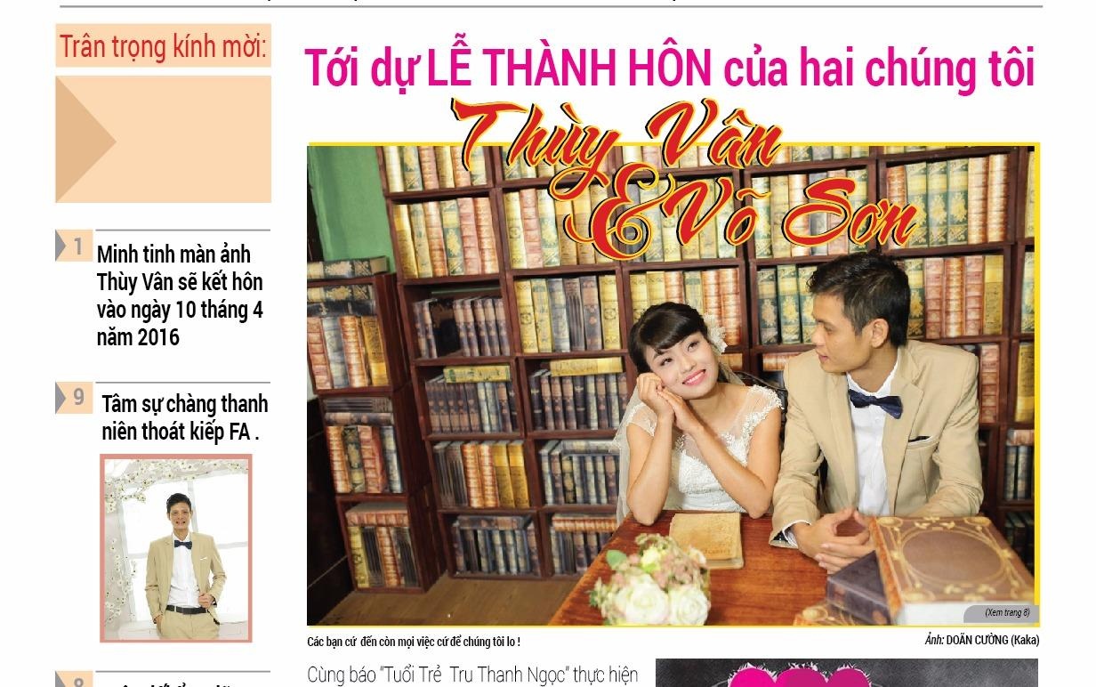 Thiep cuoi in hinh bao 'Tuoi tre trau' tai Nghe An hinh anh