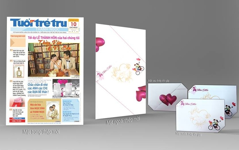 thiệp cưới hình trang báo ảnh 2 thiep cuoi hinh trang bao anh 2