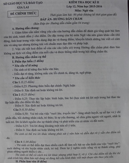 Đề thi ngữ văn gây tranh cãi ảnh 1 De thi ngu van gay tranh cai anh 1