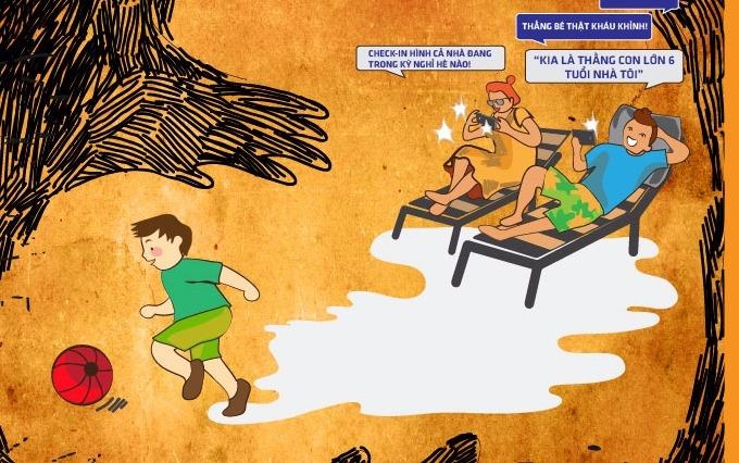 Bo tranh khong gian tuoi tho canh tinh nguoi lon hinh anh