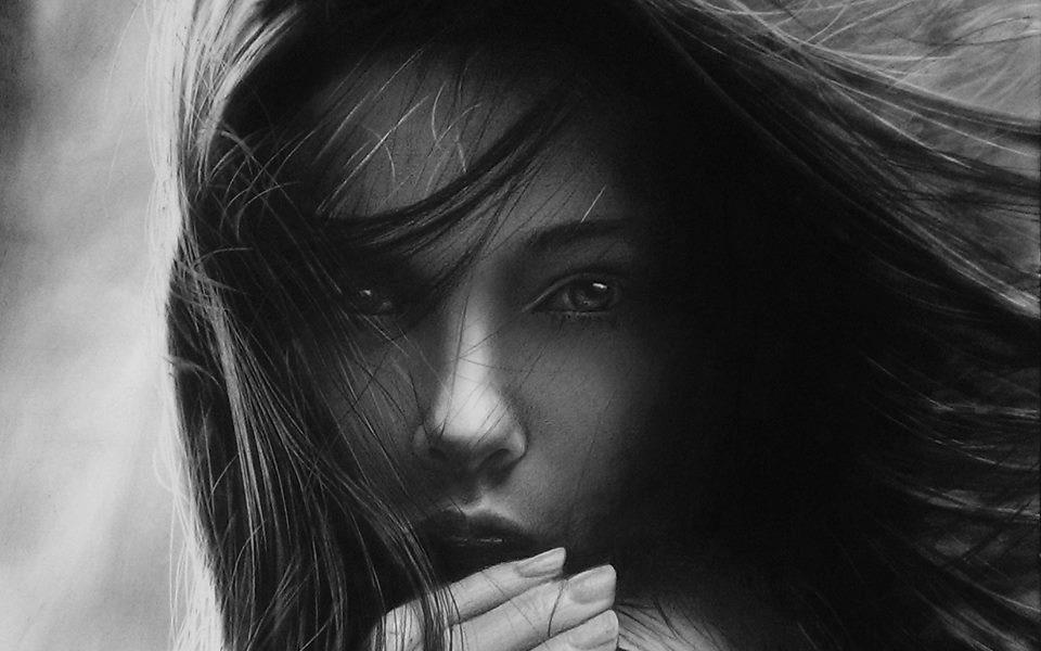 Chang trai ve tranh chan dung bang bit chi song dong nhu that hinh anh