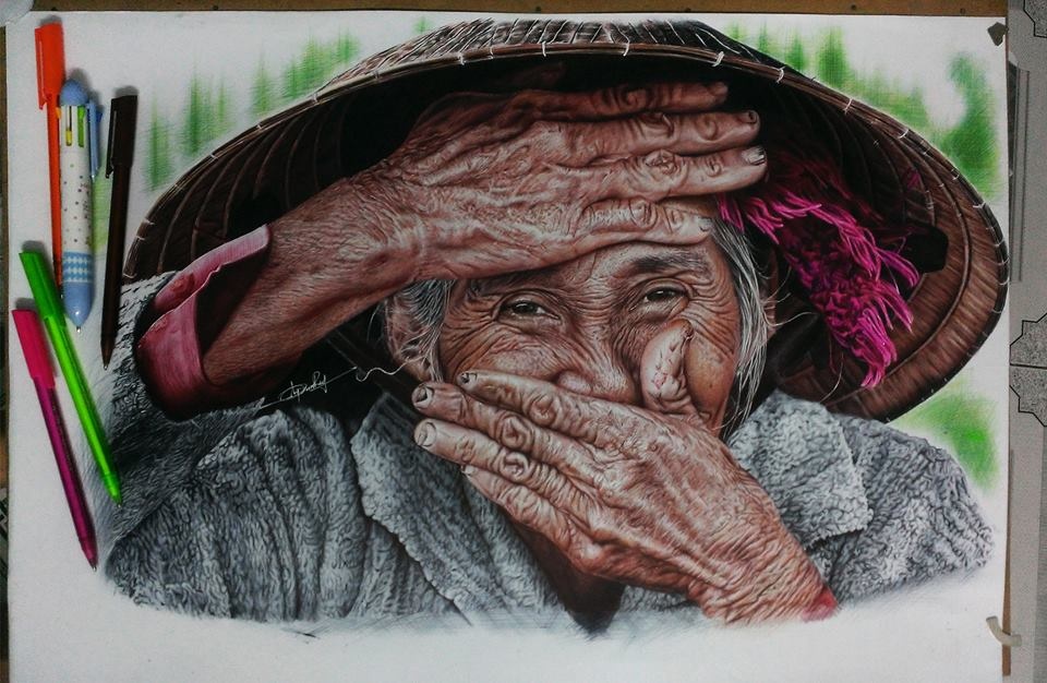 ve tranh song dong nhu that anh 1