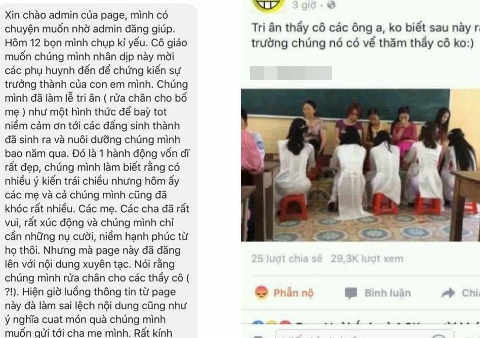 video học sinh rửa chân cho cô giáo ảnh 1 video hoc sinh rua chan cho co giao anh 1