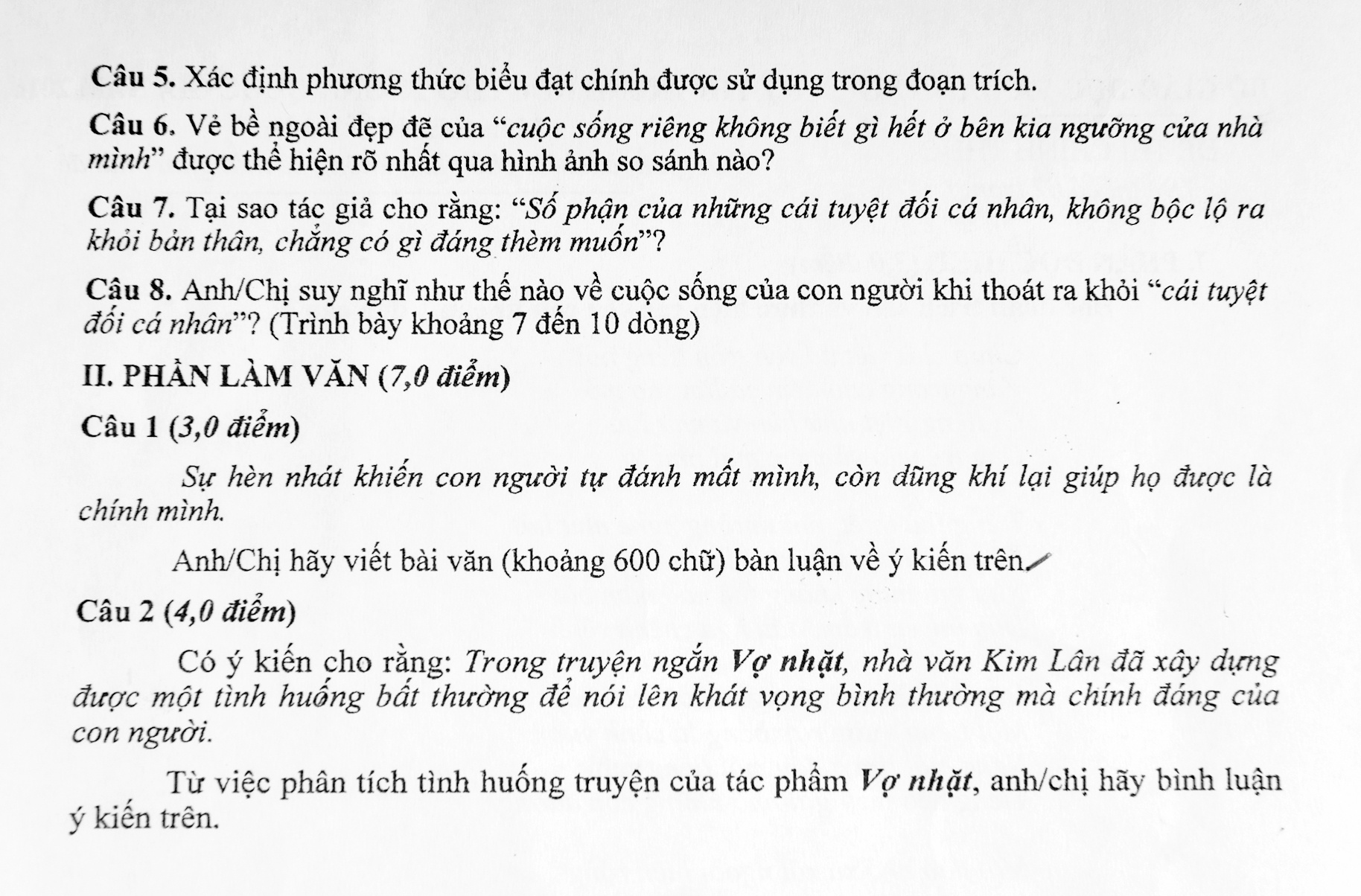 Đề văn 2016 ảnh 2 De van 2016 anh 2