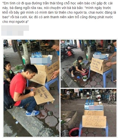 cu ba cap nuoc uong mien phi anh 1