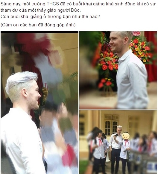 thay giao tay dep trai tai khai giang anh 1