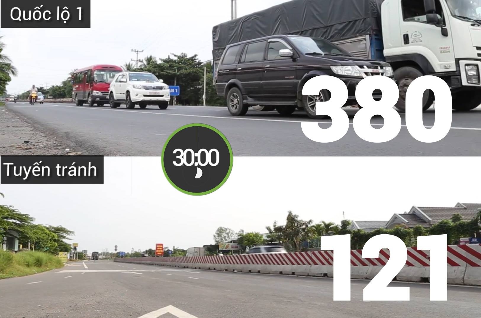 Xe qua tuyen tranh Cai Lay hay quoc lo 1 nhieu hon? hinh anh