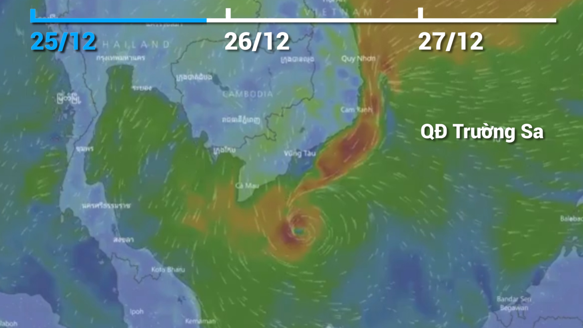 Du bao ngay 25/12 ve huong di cua bao so 16 - Tembin hinh anh