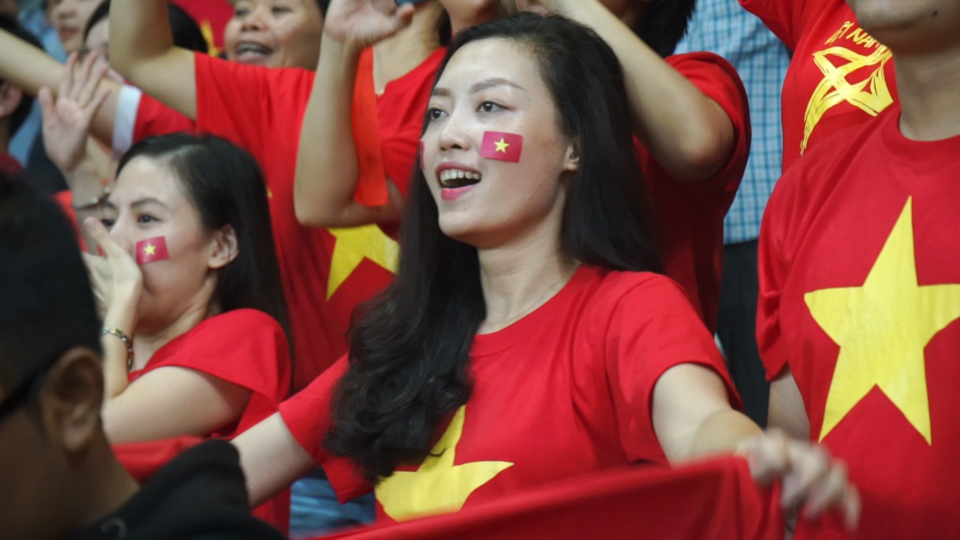 Co dong vien Viet Nam phan khich sau chien thang truoc Bahrain hinh anh