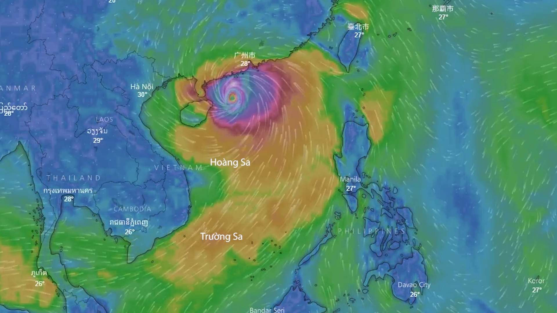 Du bao ngay 13/9 ve duong di cua sieu bao Mangkhut hinh anh