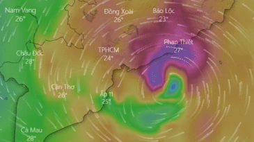 Huong di chuyen cua bao so 9 - Usagi theo du bao sang 25/11 hinh anh