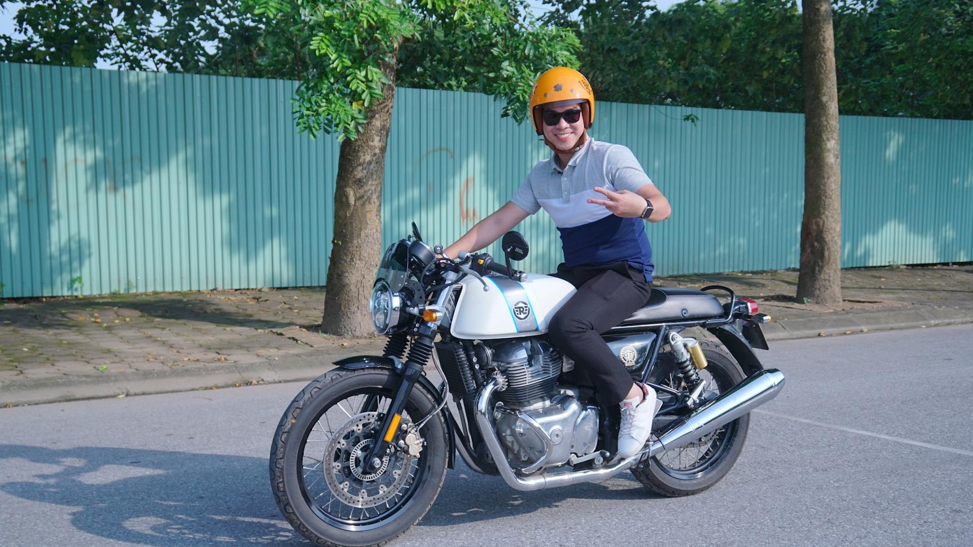 Trai nghiem Royal Enfield GT650 - xac nang, may em, hop dao pho hinh anh