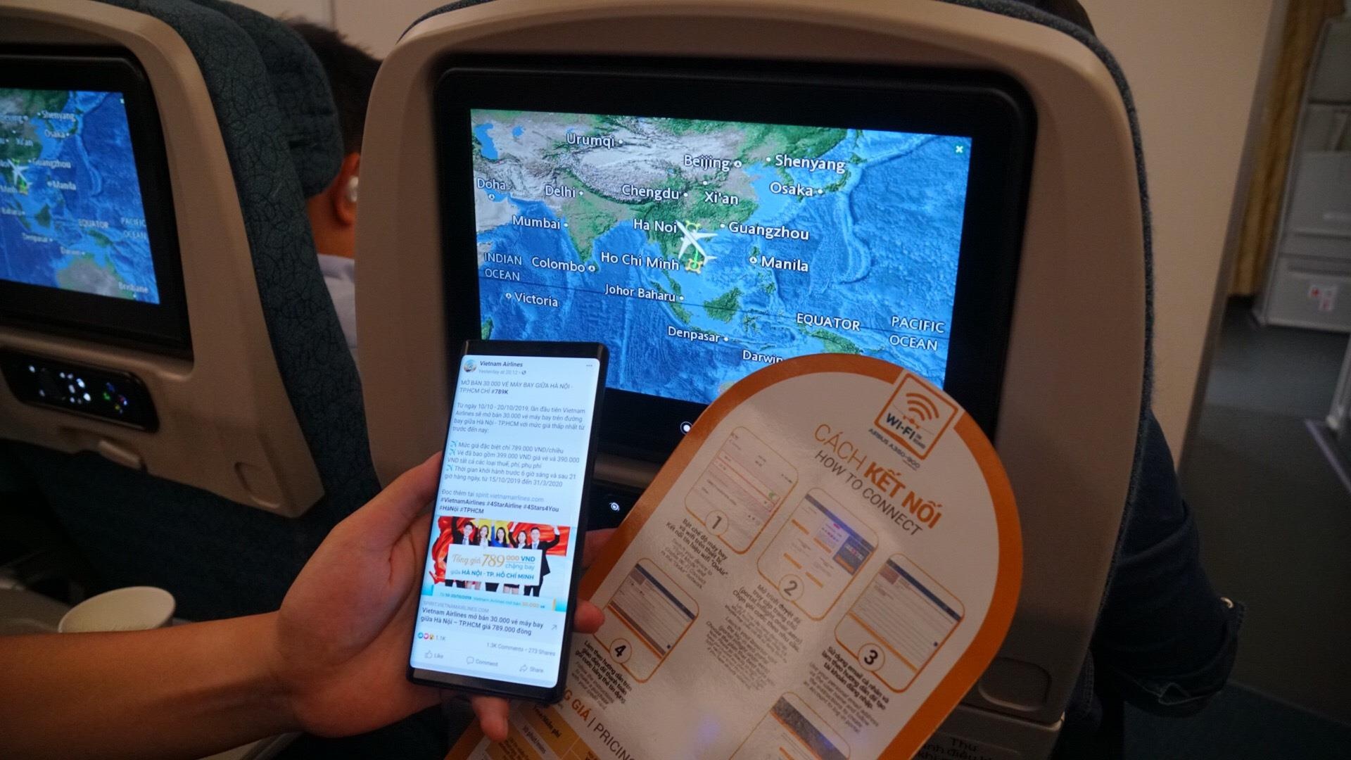 Wi-Fi tren may bay Vietnam Airlines cham, du de nhan tin va gui mail hinh anh