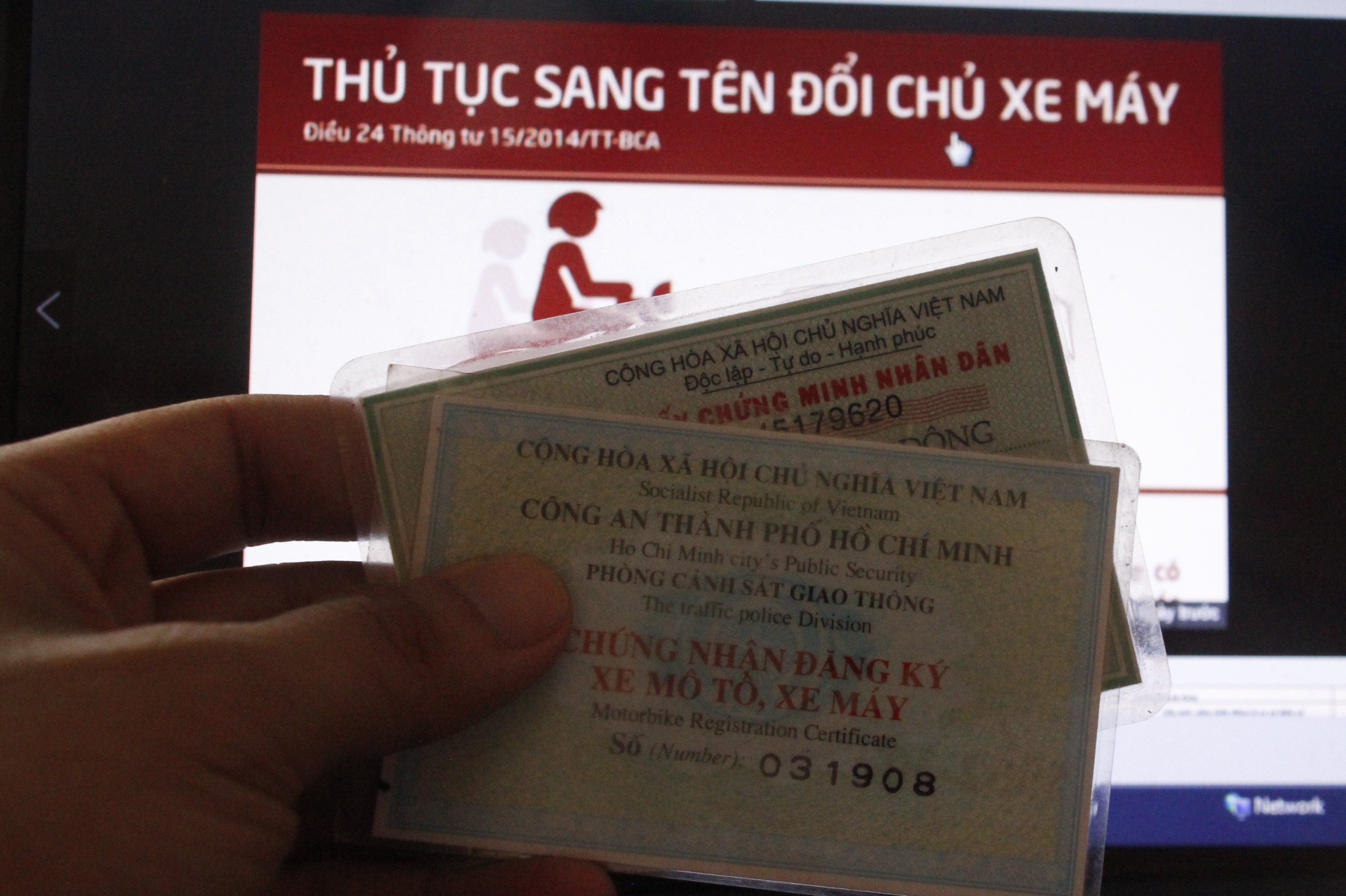 Thu tuc sang ten, doi chu xe khi khong lien lac duoc chu cu hinh anh