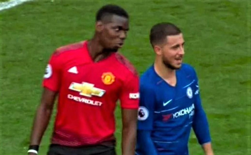 Nghi van Pogba noi chuyen voi Hazard tren san ve viec cung toi Real hinh anh