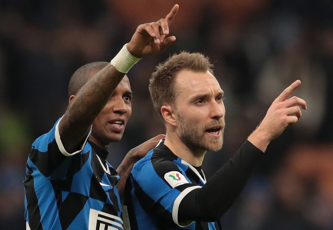 Eriksen gianh chien thang dau tien trong mau ao Inter Milan hinh anh