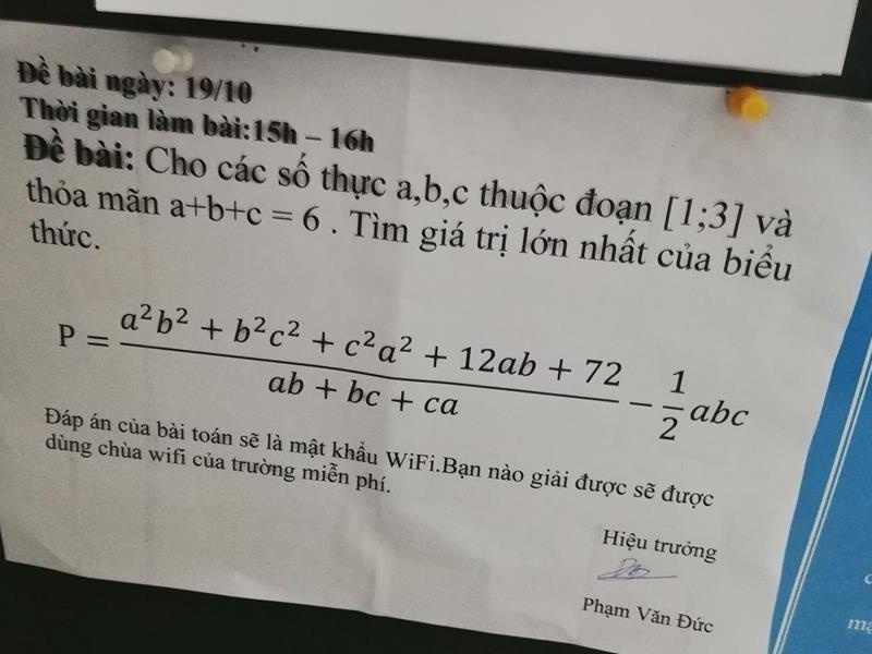 Hoc sinh An Giang giai toan moi ngay de lay mat khau Wi-Fi o truong hinh anh