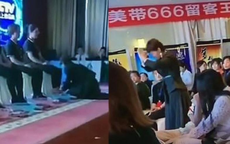 Chu tich cong ty rua chan cho nhan vien de cam on hinh anh