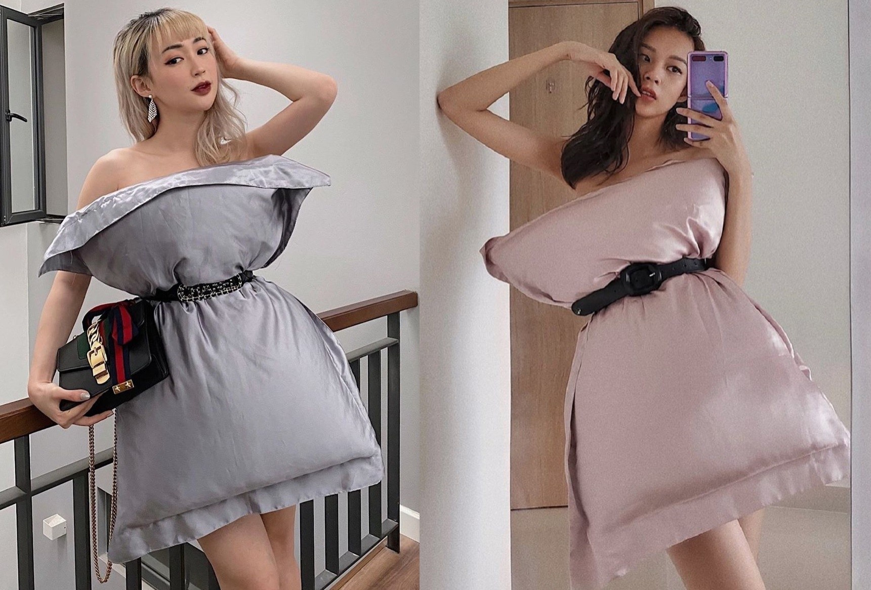 Dan hot girl 'bat trend' bien goi thanh vay, khoe do sang tao hinh anh