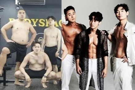 5 dien vien hai Han Quoc lot xac sau 3 thang cung nhau tap gym hinh anh