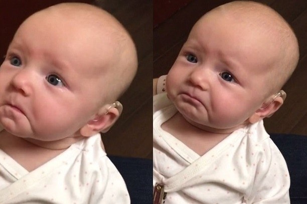 Be so sinh khiem thinh lan dau nghe giong me hinh anh