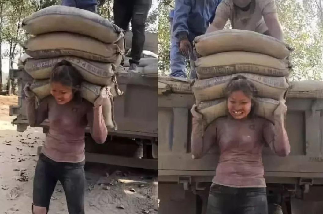 Su that ve co gai Trung Quoc vac 20 tan xi mang moi ngay hinh anh