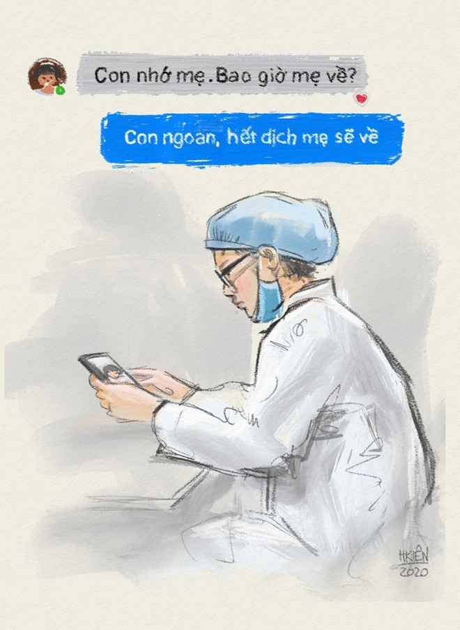 tranh ve co vu bac si chong dich anh 2