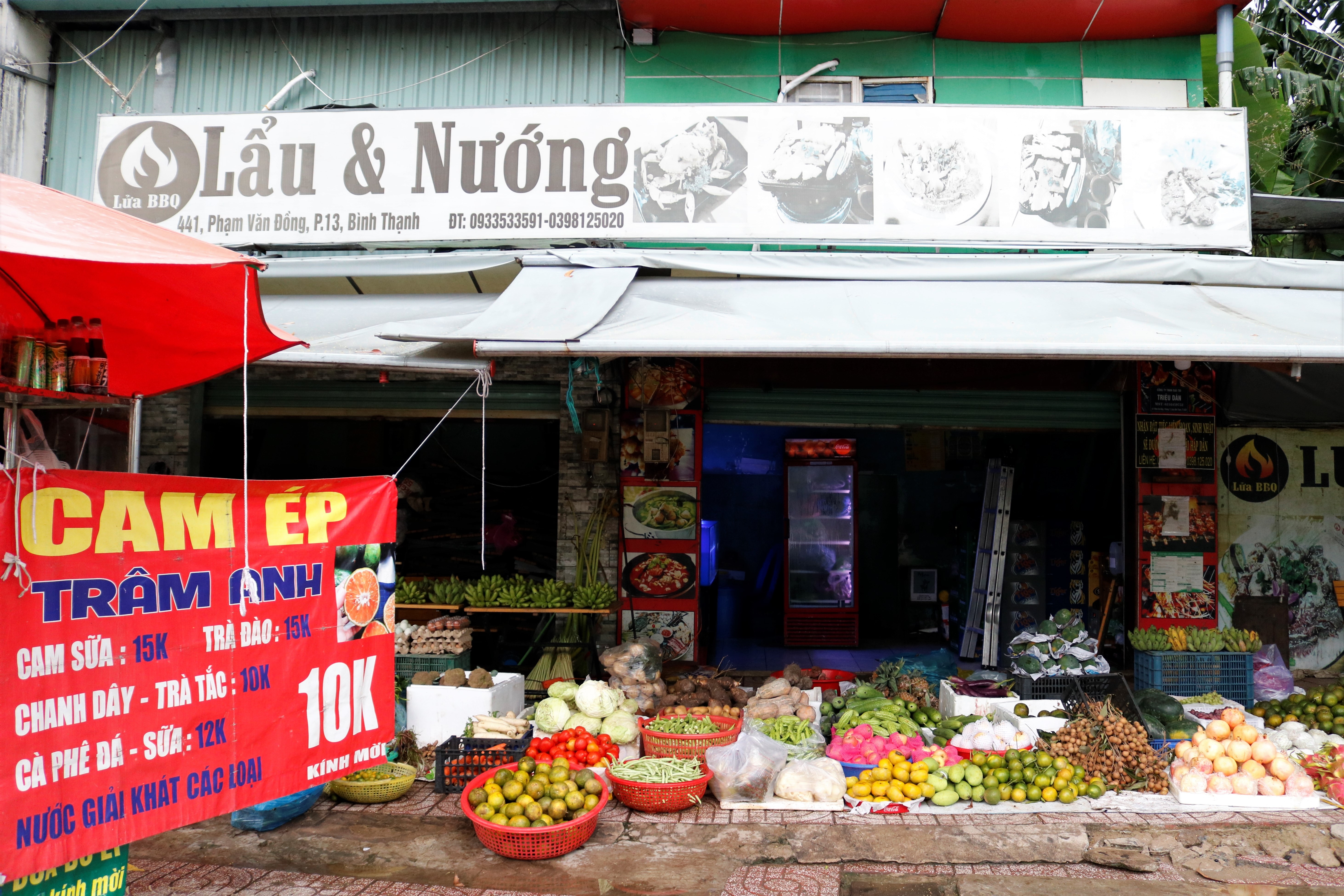 Quan nhau o TP.HCM thanh noi ban ca, rau cu hinh anh