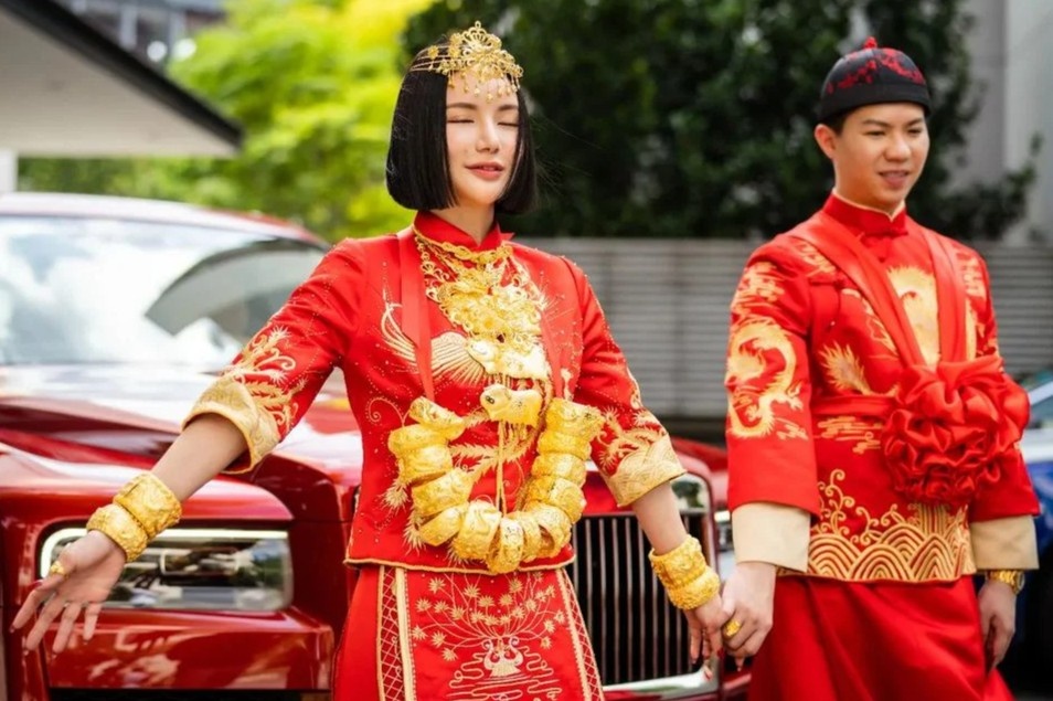 Dam cuoi xa hoa cua ai nu ty phu Singapore hinh anh