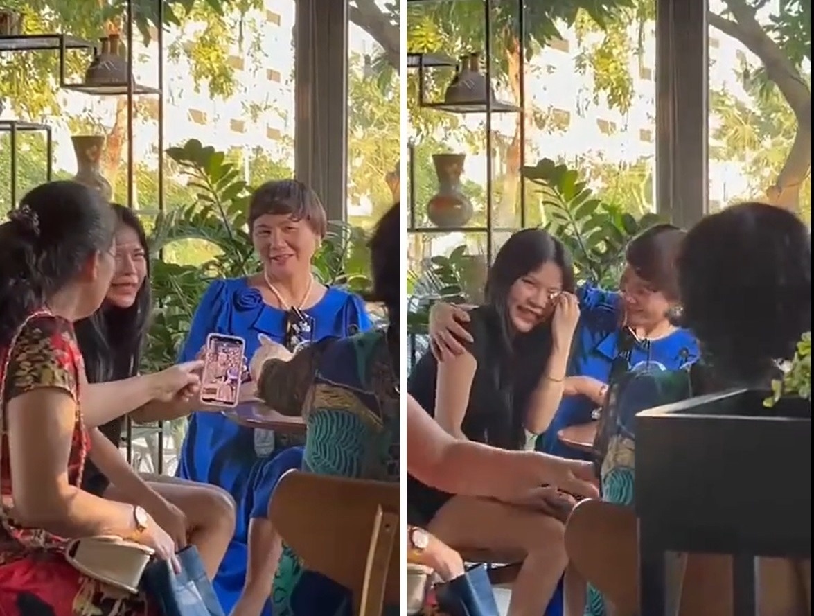 Co gai xin nguoi la mot cai om, chuyen phia sau khien nhieu nguoi khoc hinh anh