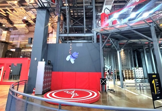 Nguoi phu nu Han tu nan khi choi nhay bungee o trung tam thuong mai hinh anh